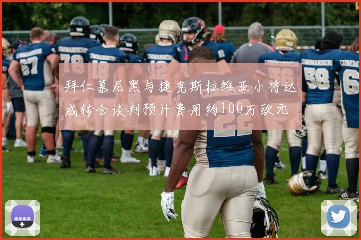 拜仁慕尼黑与捷克斯拉维亚小将达成转会谈判预计费用约100万欧元